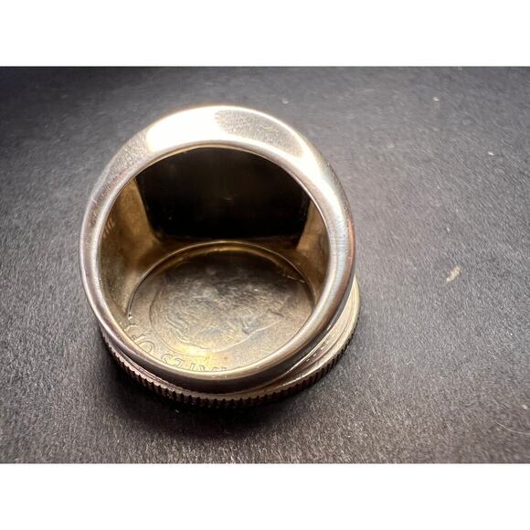 Vintage sterling silver black onyx ring size 5 - Picture 11 of 15